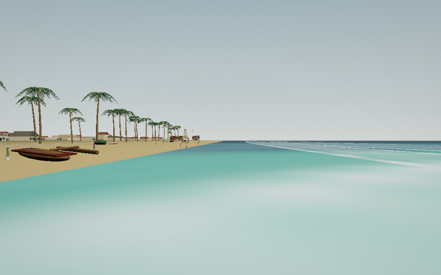 Plage de Miami — illustration du paysage